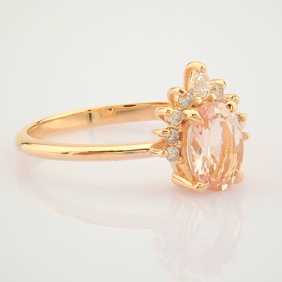 HRD Antwerp Certified 14K Rose/Pink Gold Diamond Ring (Total 0.78 Ct. Stone) 14K Rose/Pink Gold Ring - Image 3 of 10