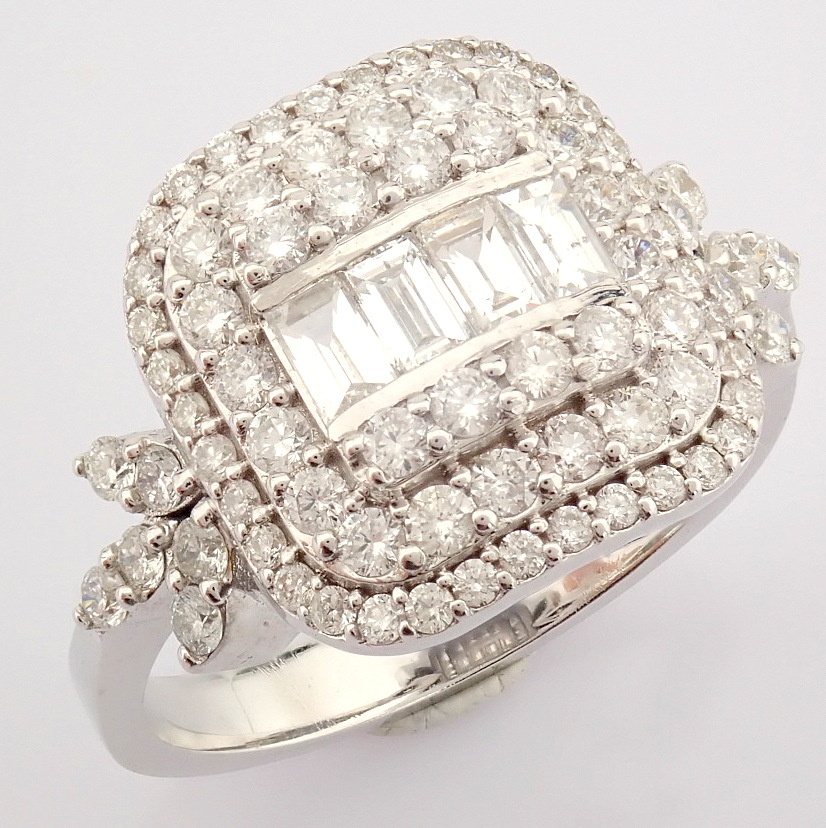HRD Antwerp Certified 14K White Gold Diamond Ring (Total 1.04 Ct. Stone) 14K White Gold Ring - Image 11 of 12