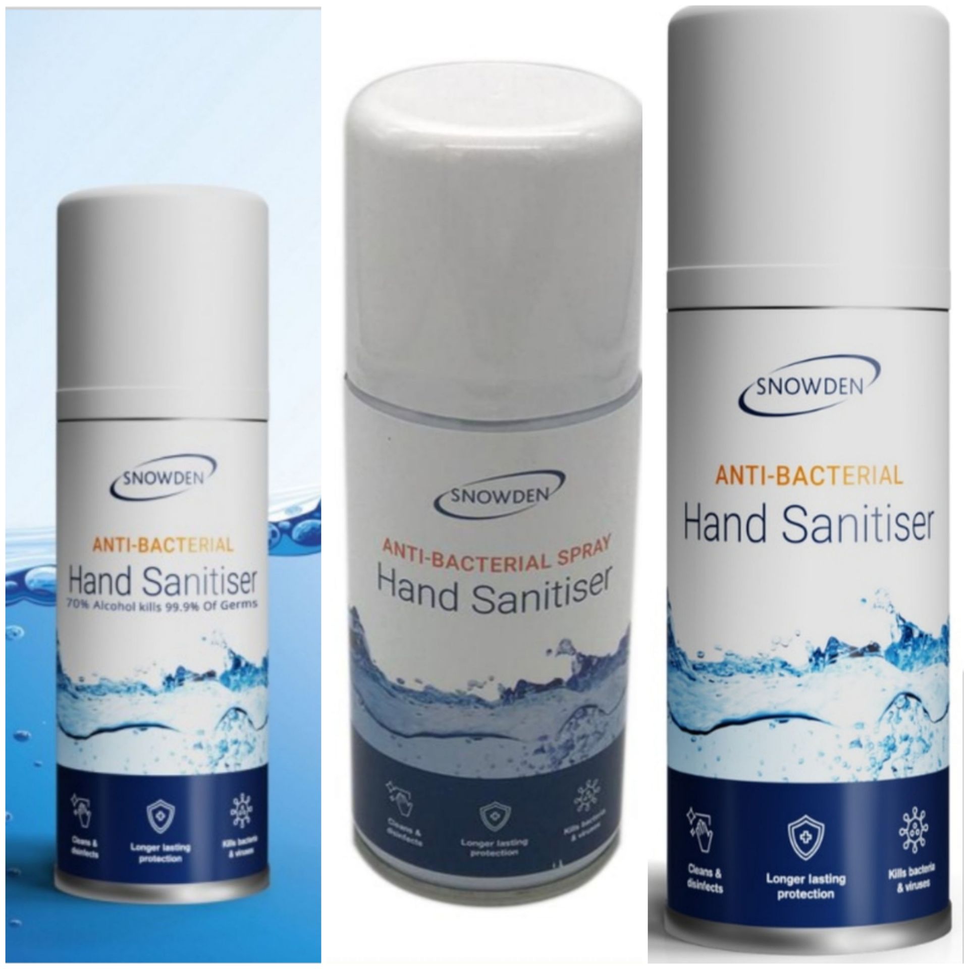 3240 bottles Snowden sanitizer spray 125ml 70% alcohol