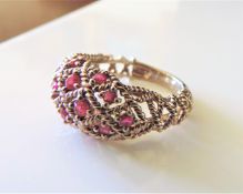 Gold on Sterling Silver Ruby Ring