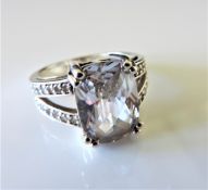 Sterling Silver 6 ct Moissanite Ring