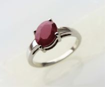 2.2ct Solitaire Ruby Ring