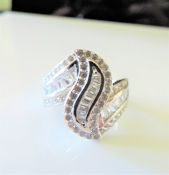 Sterling Silver White Topaz Gemstone Ring