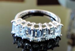 2.8 Carat Blue Topaz Ring in Sterling Silver
