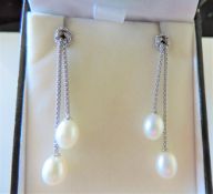 Sterling Silver Cultured Pearl Earrings