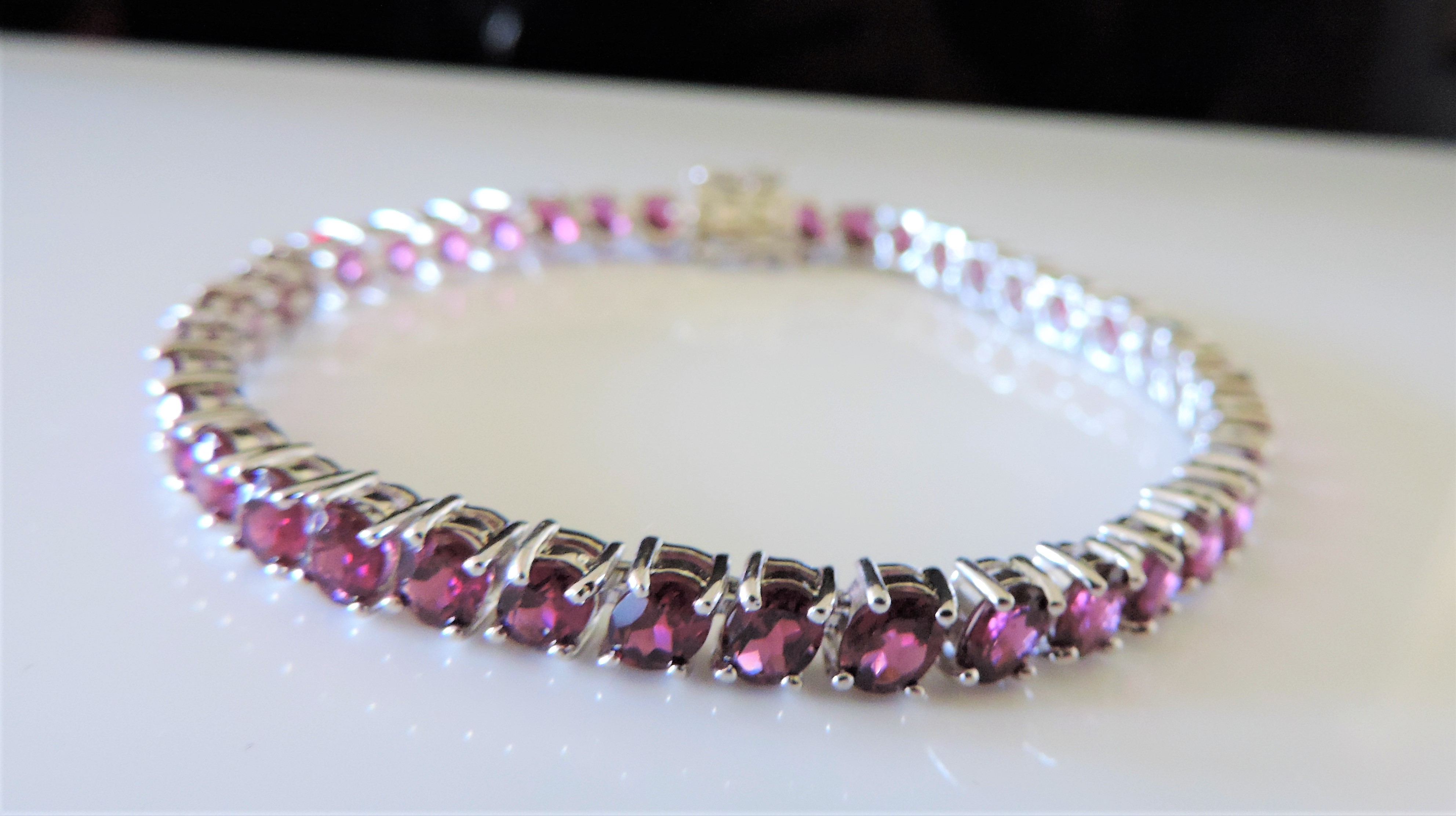 20ct Pink Tourmaline Tennis Bracelet in Sterling Silver - Image 2 of 6