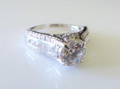 Sterling Silver 2.5ct White Topaz Ring