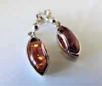 Rennie Mackintosh Collection Sterling Silver Baltic Amber Earrings