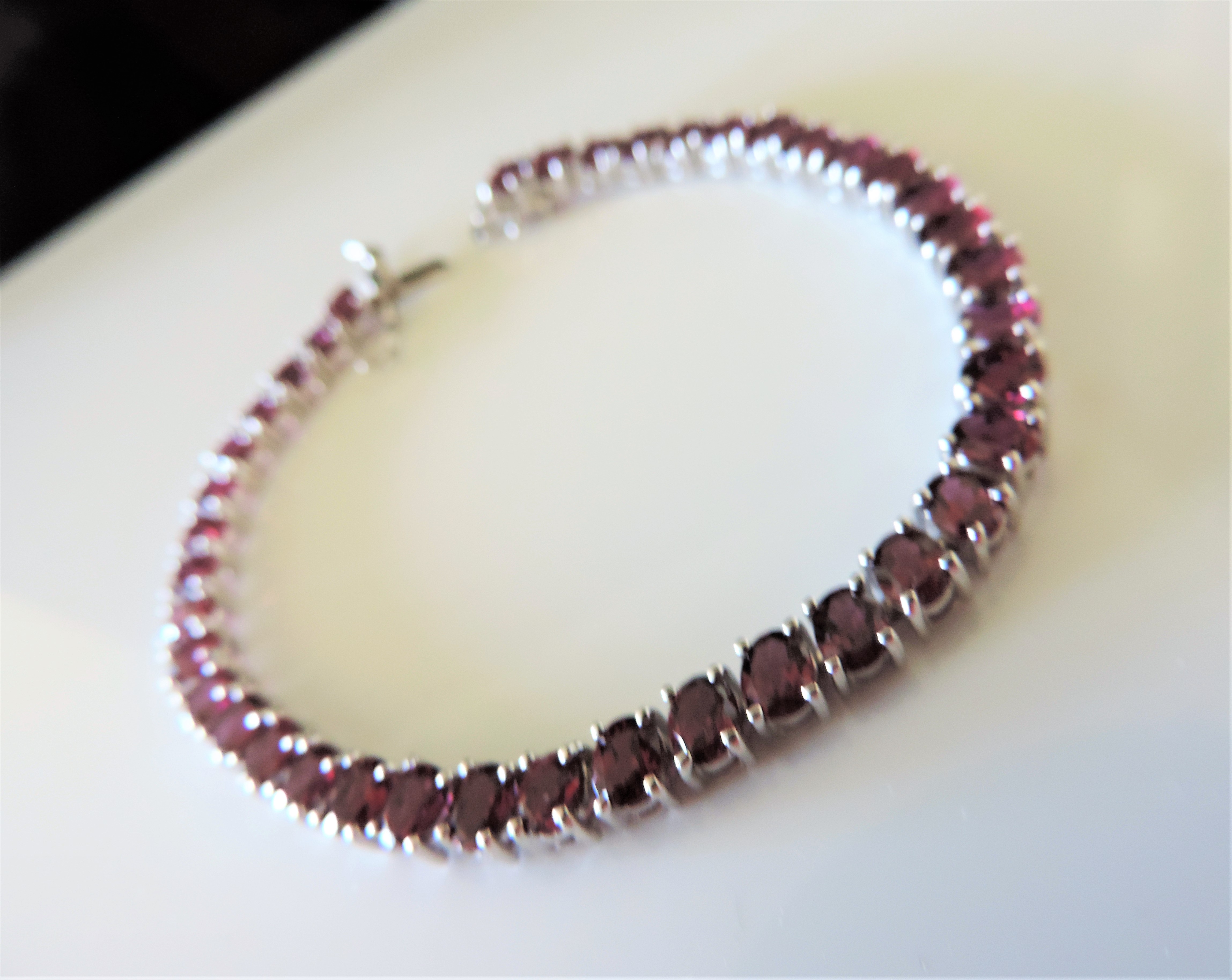 20ct Pink Tourmaline Tennis Bracelet in Sterling Silver - Image 5 of 6