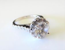 2.5ct White Topaz Sterling Silver Ring