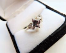 Sterling Silver Bi-colour Gemstone Ring