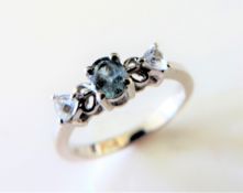 Sterling Silver Topaz Ring