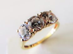 Gold on Sterling Silver 2.4 ct Morganite Ring