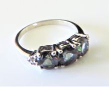 Sterling Silver 2.44 ct Mystic Topaz Gemstone Ring