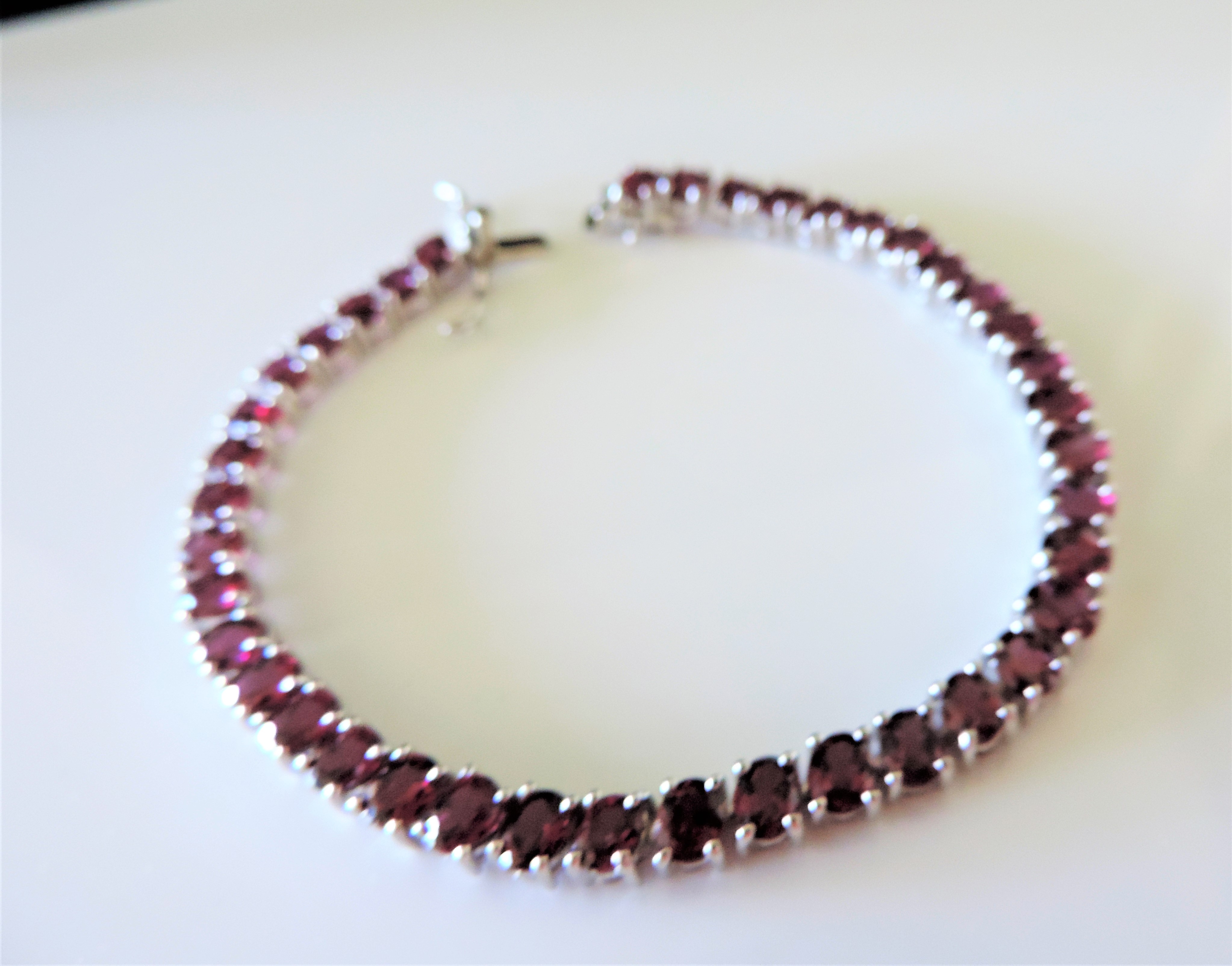 20ct Pink Tourmaline Tennis Bracelet in Sterling Silver - Image 3 of 6