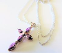Sterling Silver 1ct Amethyst Pendant Necklace