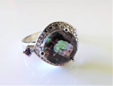 5.75ct Mystic Topaz Ring in Sterling Silver