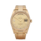 Rolex Day-Date 36 18238A Unisex Yellow Gold Diamond Watch