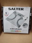 Salter ultra slim glass scales- RRP £20 Grade U