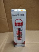 Savisto Home water bottle fruit infuser RRP £10 Grade A