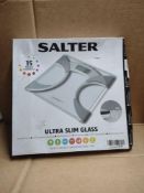 Salter ultra slim glass scales RRP £20 Grade U