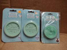 3 x KitchenCraft Fondant moulds RRP £15 Grade A