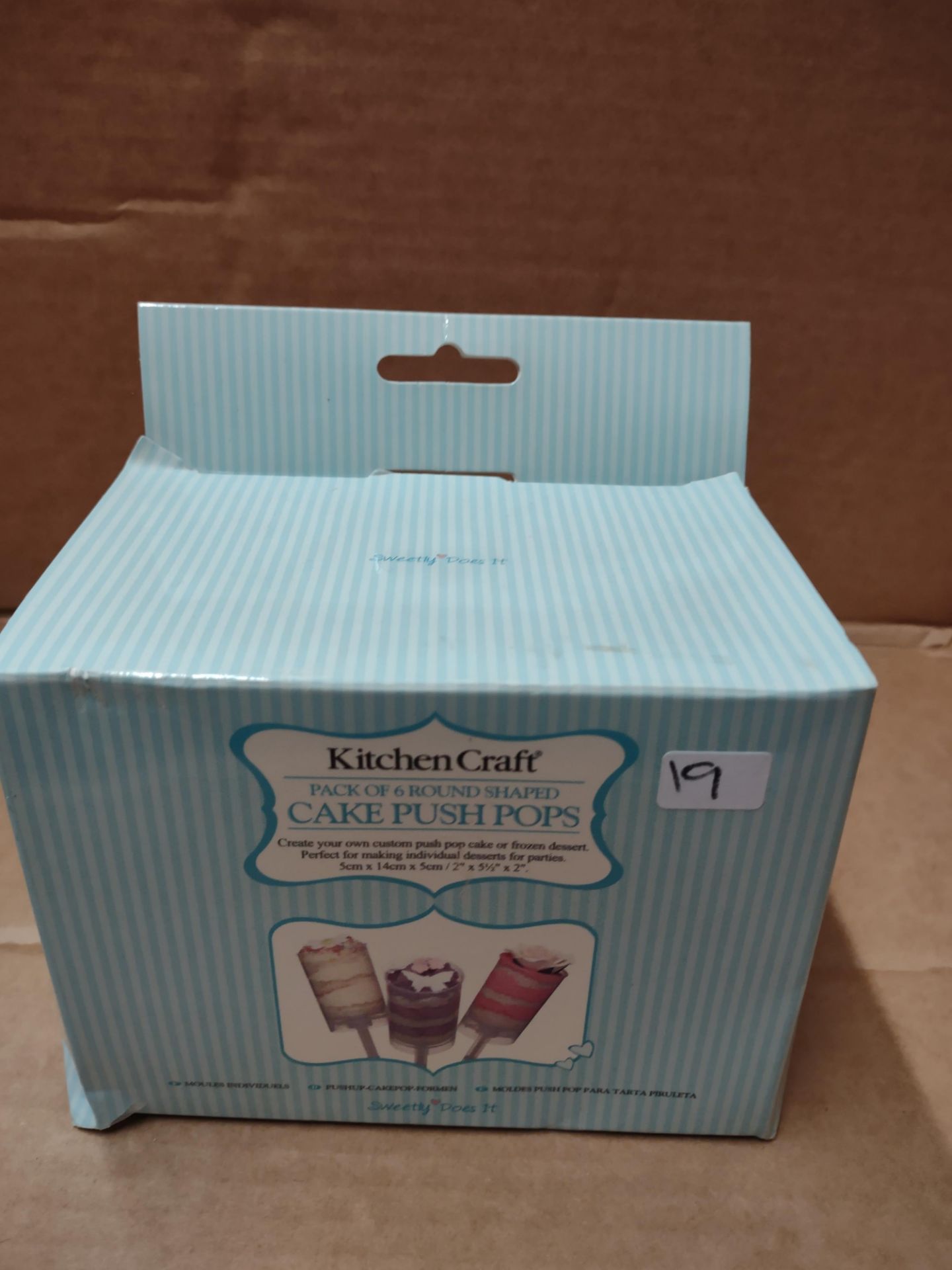 KitchenCraft Pack of 6 round shaped cake push pops RRP £14.99 Grade U