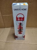 Savisto Home water bottle fruit infuser RRP £10 Grade A