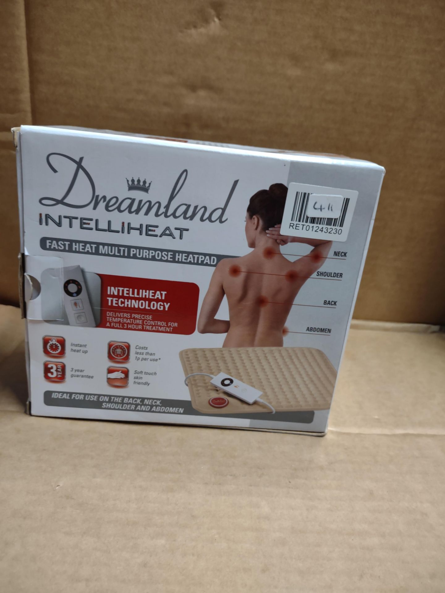 Dreamland intelliheat fast heat multi purpose heat pad RRP £34.99 Grade U