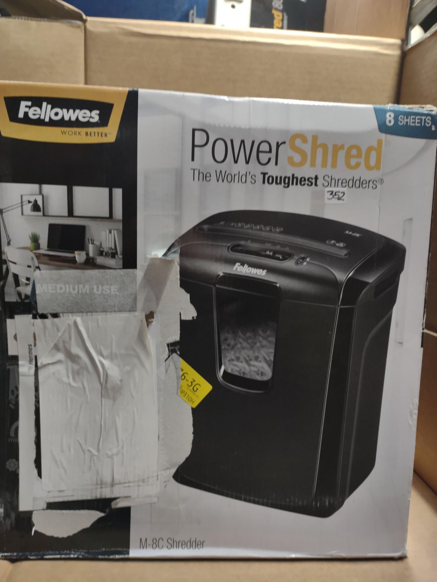 Fellowes power shred M-8C RRP £45 Grade U