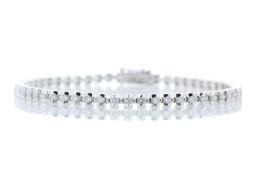 18k White Gold Tennis Diamond Bracelet 1.82 Carats