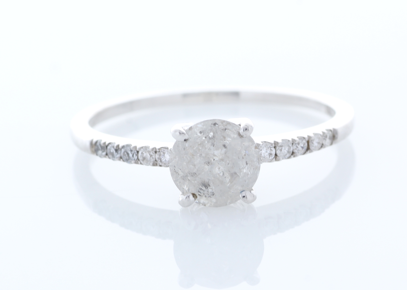 18k White Gold Stone Set Shoulders Diamond Ring 1.05 Carats - Image 2 of 4