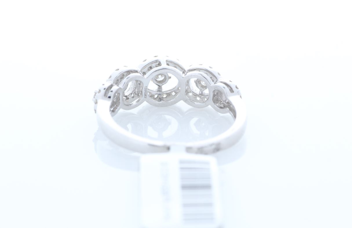 18k White Gold Half Eternity Diamond Ring 0.57 Carats - Image 3 of 4