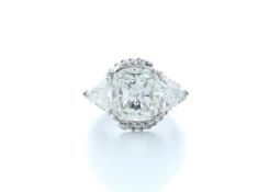 18ct White Gold Cushion Diamond Ring 7.03 (4.51) Carats