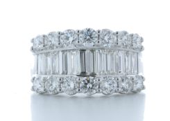 18ct White Gold Channel Set Semi-Eternity Diamond Ring 2.97 Carats