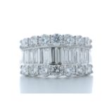 18ct White Gold Channel Set Semi-Eternity Diamond Ring 2.97 Carats