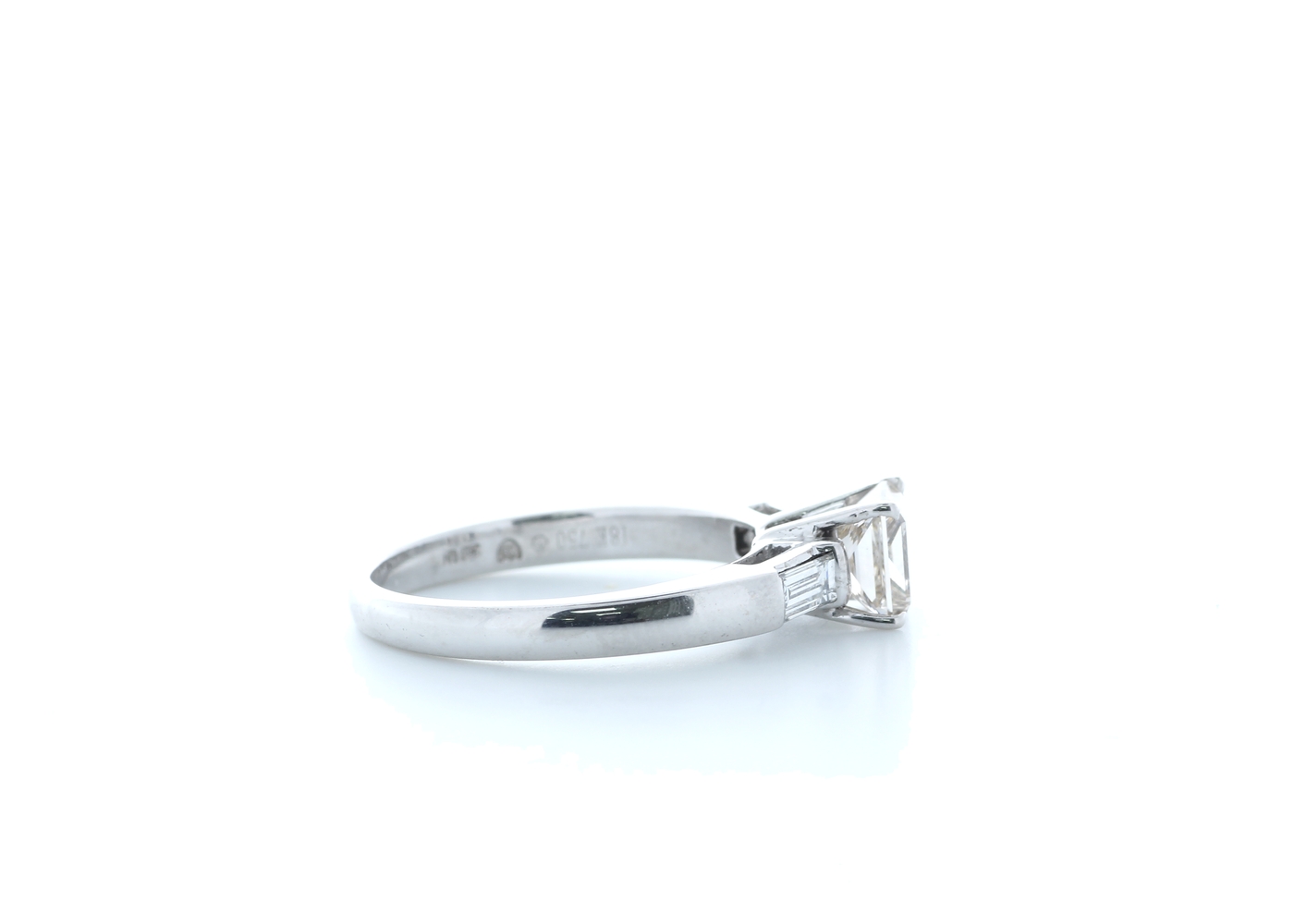 18ct White Gold Princess Cut Diamond Ring 1.20 (1.01) Carats - Image 4 of 5