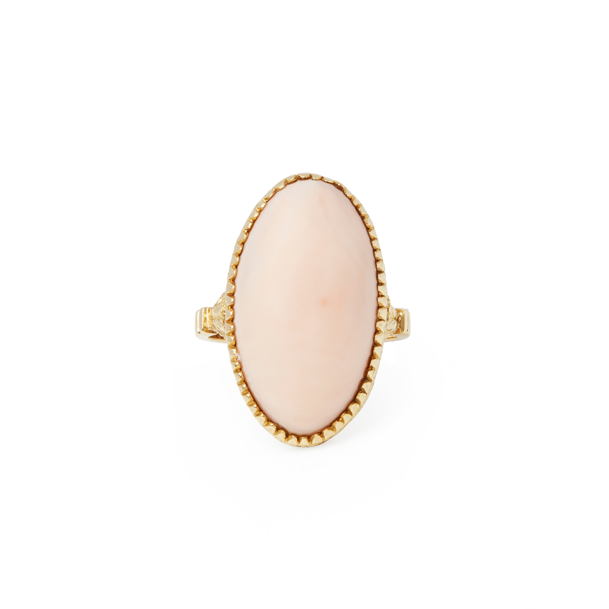 Unbranded 18ct Yellow Gold Pink Coral Ring - Image 6 of 6