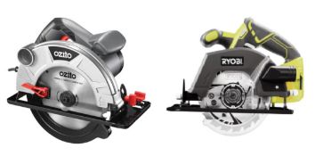 (R5H) 2 Items. 1x Ozito 1200W 185mm Circular Saw. 1x Ryobi 18V Circular Saw (No Battery). Both Unit