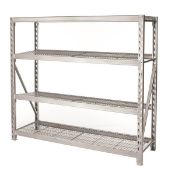 (R9K) 1x Tactix Ultimax 4 Tier Storage Rack RRP £160. Shelves Adjust in 75mm Increments. Adjustable