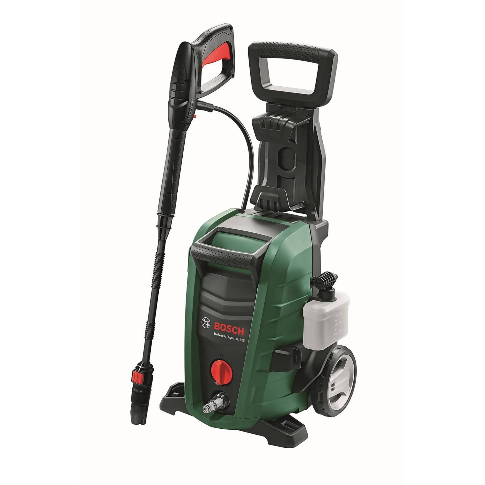 (R5A) 3 Items. 1x Bosch Universal Aquatak 125 High Pressure Washer. 1x Bosch Rotak 32R Corded Lawnm - Image 3 of 4