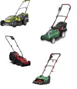 (R4M) 4 Items. 1X Ryobi Easy Glide 18V Cordless Lawn Mower (With Battery And Charger). 1X Qualcast