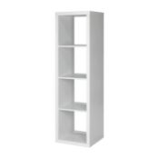 (R8B) 1x Living Elements Clever Cube 1x4 Cube Storage Unit. White Matt Finish. (W)41 x (D)39 x (H)1