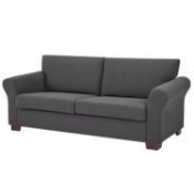 1x Hayley Sofa Charcoal Brushed Wool. 3 Seater Sofa RRP £500. Wooden Frame With Solid Beechwood Leg