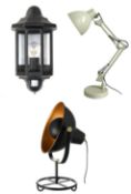 (R4J) 6x Lighting Items. 3x Lutec Motion Sensor Corniche Wall Light. 1x Thomas And Franks Angle Des