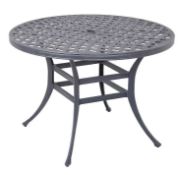 (R9H) 1x Hartman Tuscany 107 Round Table Aluminium. (H)107 x (L)75 x (W)107cm