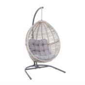 (R9D) 1x Florence Synthetic Rattan Hanging Chair RRP £280 (Appears Complete)