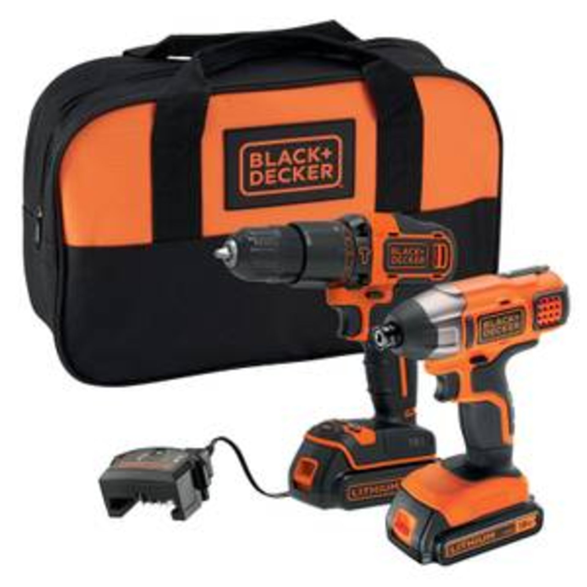 (R5D) 6x Black And Decker Items. 1x 18V Hammer Action Power Drill BCD700S1K (Complete In Hard Case - Image 2 of 4