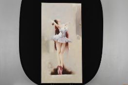 Oil on Canvas Ballet Dancer