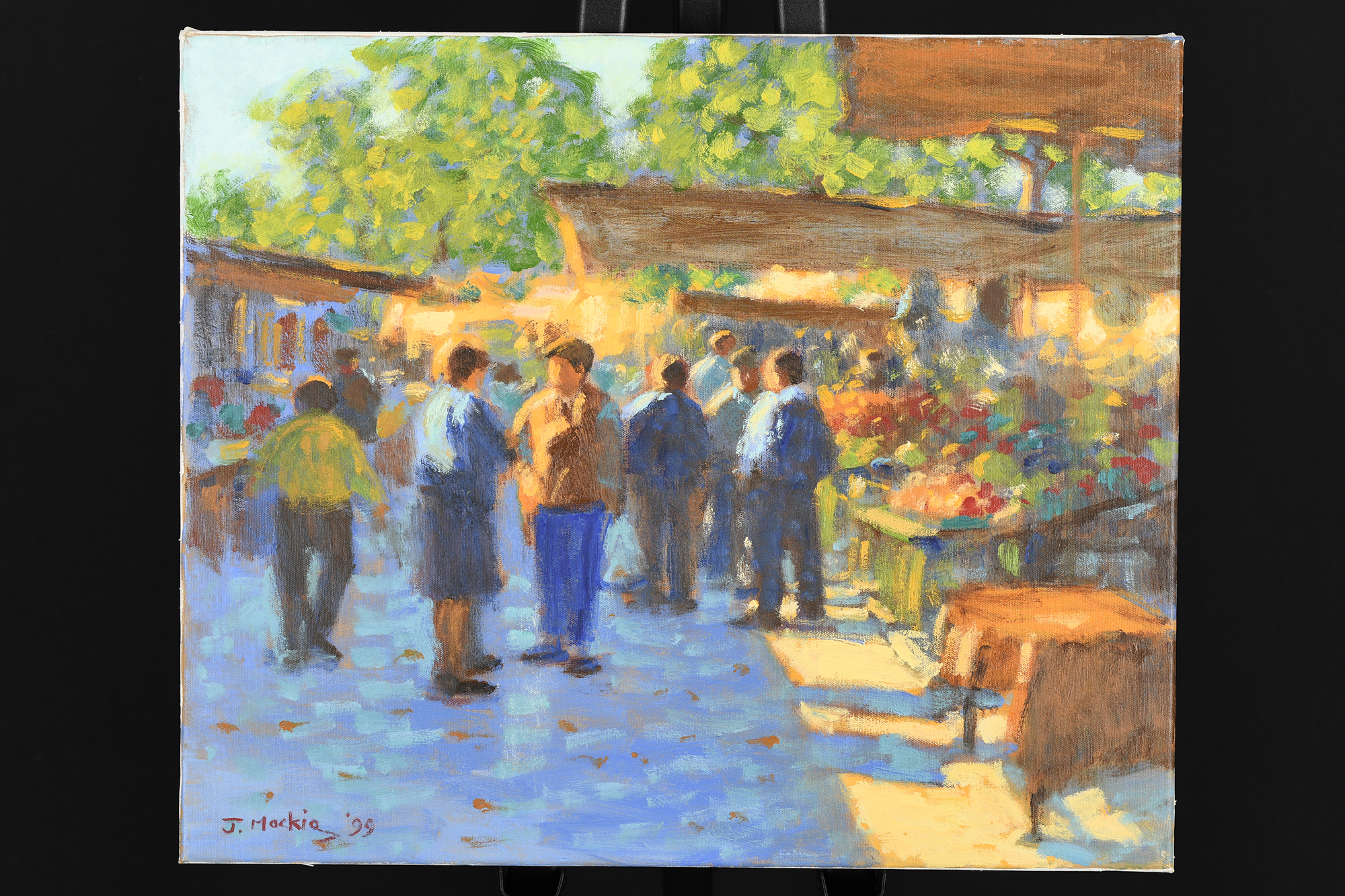 Original Painting by John Mackie "Saturday Market Ronda"